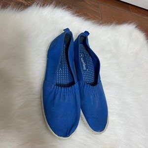 Canvees shoes blue loafers 8 guc